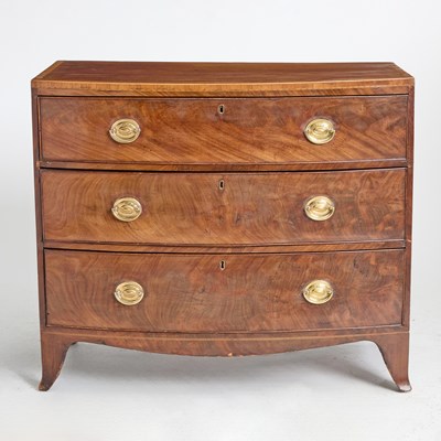 Lot 139 - George III Style Inlaid Mahogany Chest of Drawers