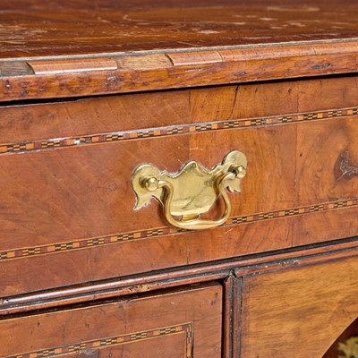 Lot 134 - George III Inlaid Walnut Kneehole Desk