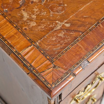 Lot 134 - George III Inlaid Walnut Kneehole Desk