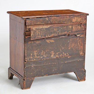 Lot 134 - George III Inlaid Walnut Kneehole Desk