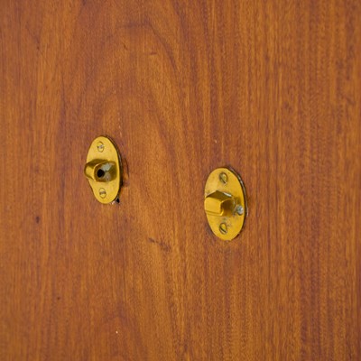 Lot 174 - Late Victorian Inlaid Walnut Campaign Secretary Chest of Drawers