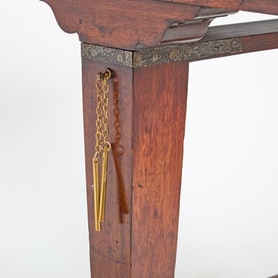 Lot 177 - English Leather Inset Mahogany Drafting Table