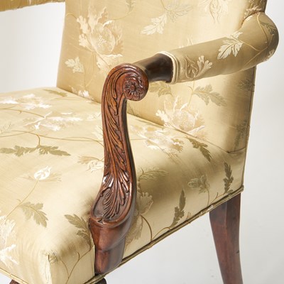 Lot 160 - Set of Ten George III Style Upholstered Mahogany Dining Chairs