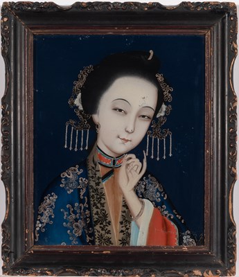 Lot 540 - A Chinese Reverse Glass Painting