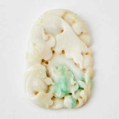 Lot 463 - A Chinese Carved Jadeite Pendant