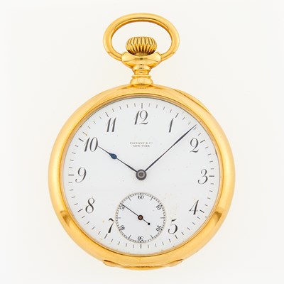 Lot 2253 - Tiffany & Co. Gold Open Face Pocket Watch