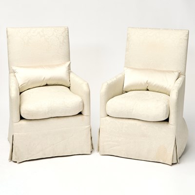 Lot 425 - Pair of John Saladino Upholstered Armchairs