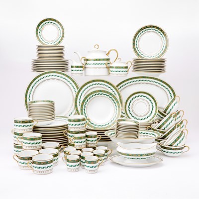 Lot 62 - Ginori Porcelain 'Pincio Green' Pattern Part Dinner Service