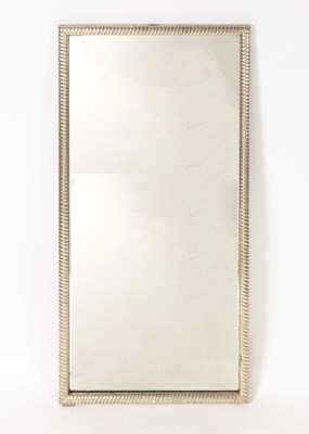 Lot 346 - Rope Twist Silvered Wood Rectangular Mirror