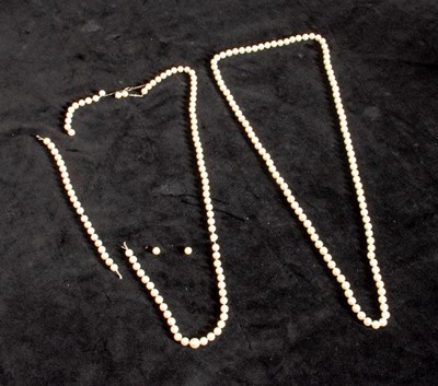 Lot 358 - Two Cultured and Semi-Baroque Freshwater Pearl Necklaces