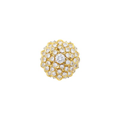 Lot 21 - Gold and Diamond Dome Ring
