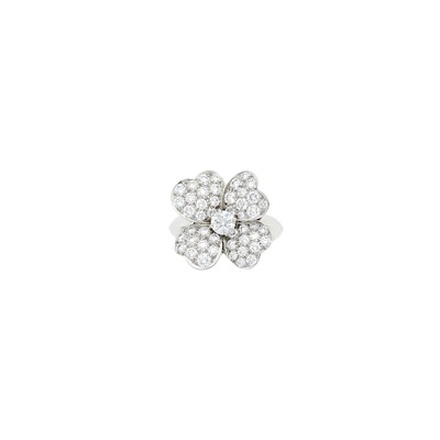 Lot 131 - Van Cleef & Arpels White Gold and Diamond 'Cosmos' Flower Ring, France