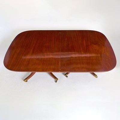 Lot 149 - George III Style Mahogany Extension Double Pedestal Dining Table