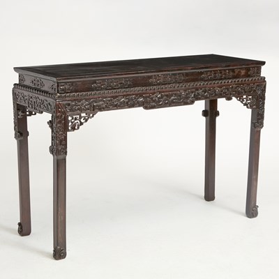 Lot 555 - A Chinese Hardwood Side Table