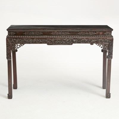 Lot 555 - A Chinese Hardwood Side Table