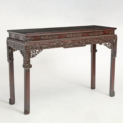 Lot 555 - A Chinese Hardwood Side Table