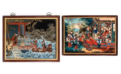 Lot 99 - Two Chinese Reverse Glass Paintings