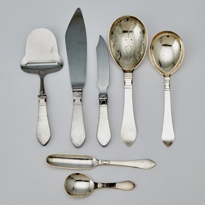 Lot 150 - Georg Jensen Sterling Silver Flatware Service in the Continental/Antik Pattern