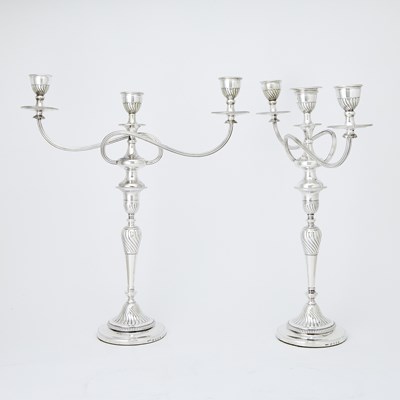 Lot 227 - Pair of George III Sterling Silver Candlesticks