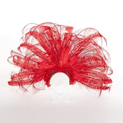 Lot 248 - Red Feather and Sequin Headdress from Hello, Dolly!