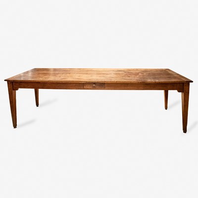 Lot 168 - English Provincial Elm Farm Table