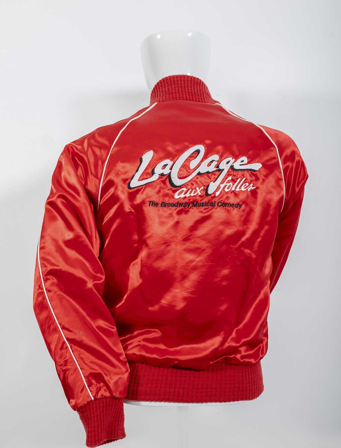 Lot 203 - La Cage aux Folles Red Bomber Jacket