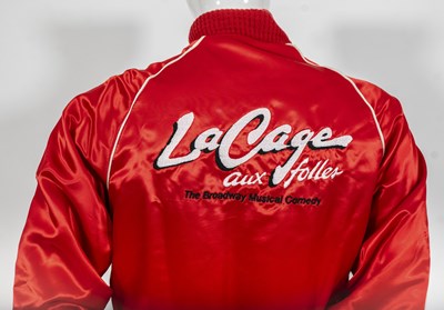 Lot 203 - La Cage aux Folles Red Bomber Jacket