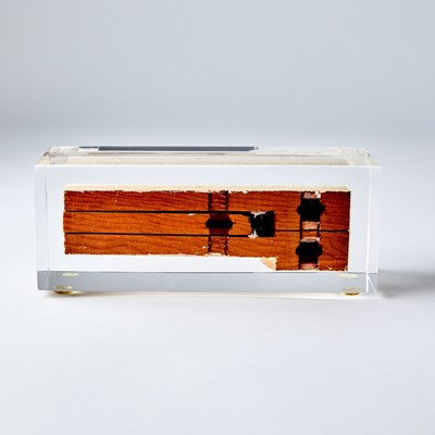 Lot 212 - Lucite Cased Ebony Piano Key signed by Jerry Herman