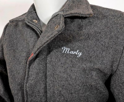 Lot 239 - Marty Finkelstein's Jerry's Girls Embroidered Wool Flannel Bomber Jacket