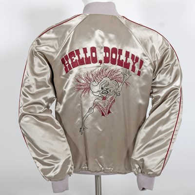 Lot 247 - Jerry Herman's Silver Acetate Hello, Dolly! Bomber Jacket