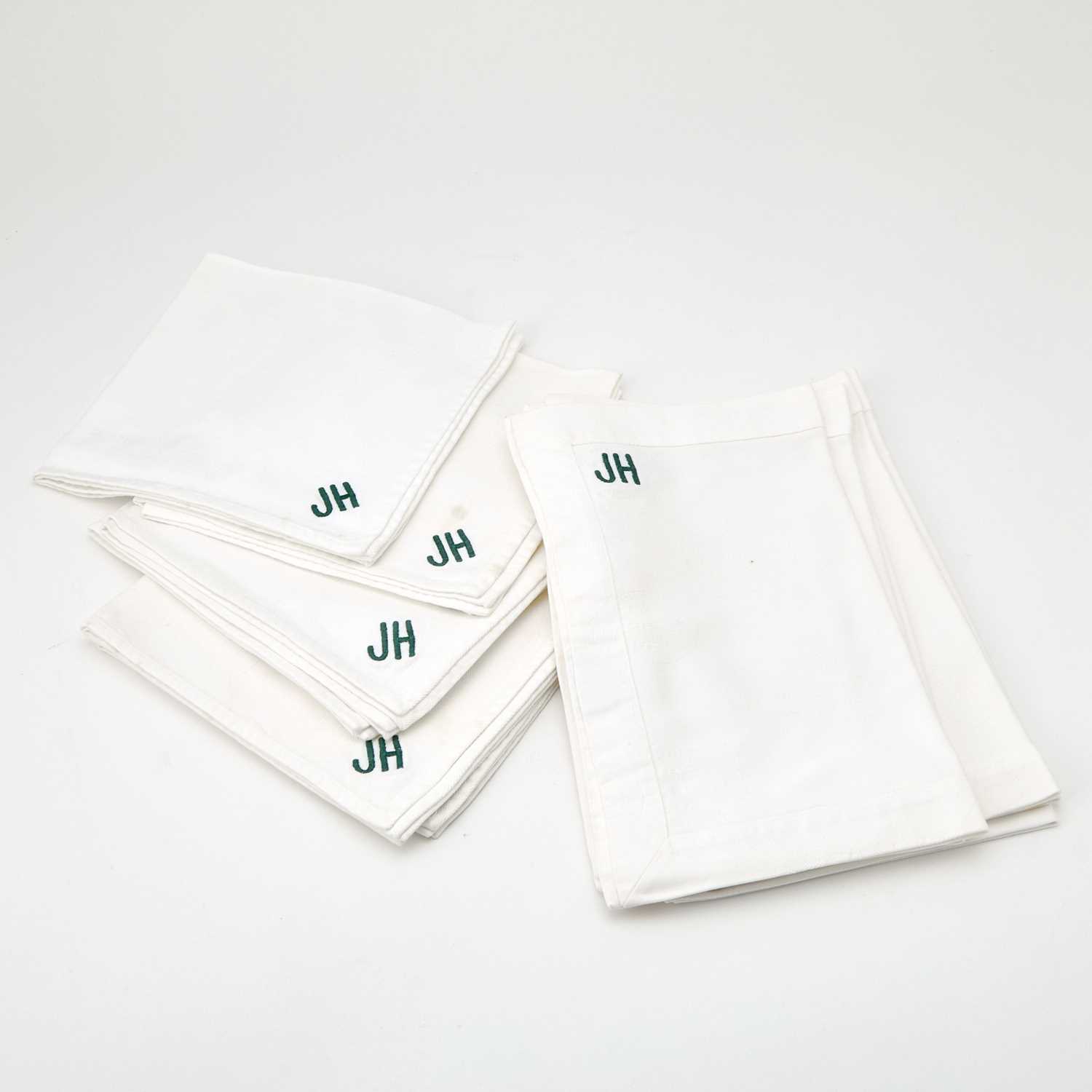 Lot 192 - Christofle Monogrammed "JH" Table Linens