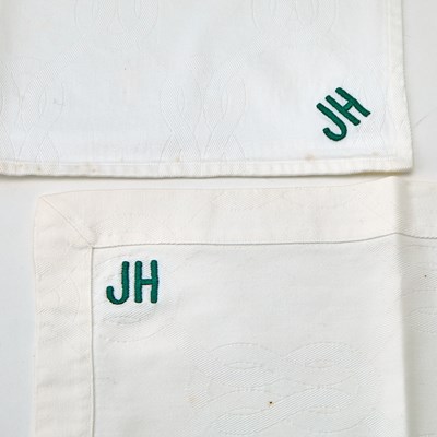 Lot 192 - Christofle Monogrammed "JH" Table Linens