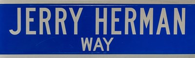 Lot Jerry Herman Way Street Sign