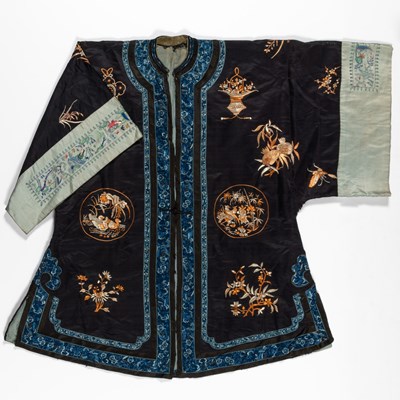 Lot 502a - A Chinese Silk Embroidered Lady's Robe