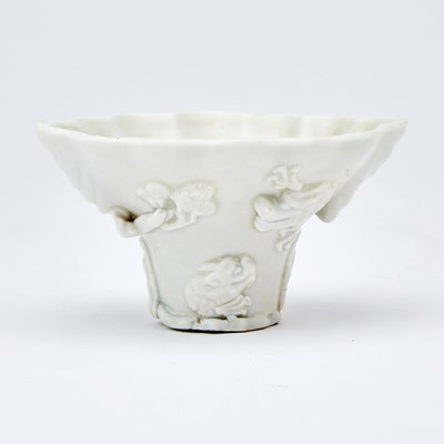 Lot 583a - A Chinese Dehua Porcelain Wine Cup