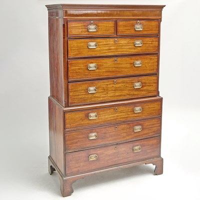 Lot 134 - George III Mahogany Chest on Chest