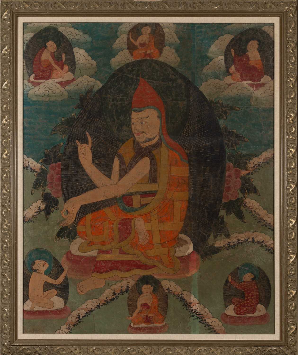 Lot 120 - A Large Tibetan Thangka