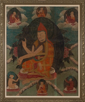 Lot 747a - A Large Tibetan Thangka