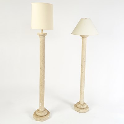 Lot 159 - Two Similar Cast Stone Floor Lamps