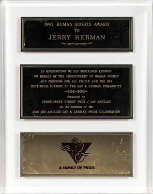 Lot 205 - The 1993 Human Rights Award Presented to Jerry Herman