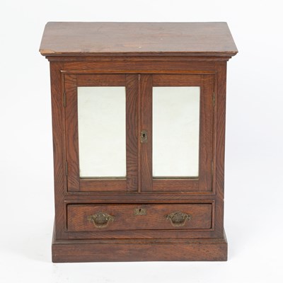 Lot 153 - Victorian Oak Miniature Armoire