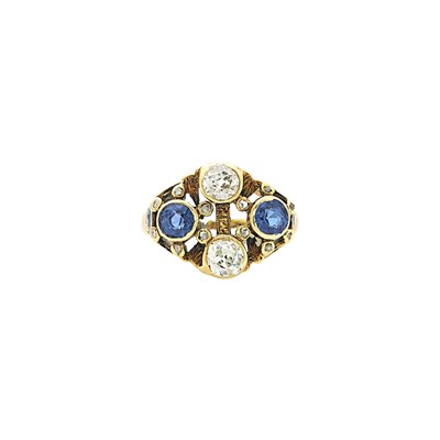 Lot 2237 - Gold, Sapphire and Diamond Ring