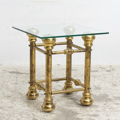 Lot 193 - Brass & Glass Side Table