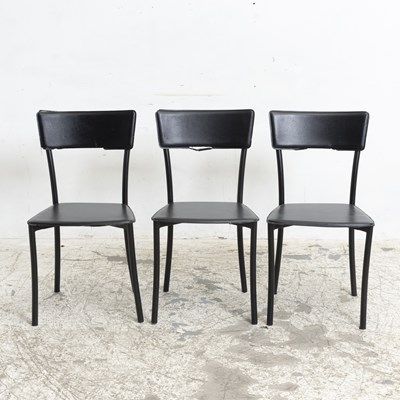 Lot 213 - Set of Three Modern Black Chairs