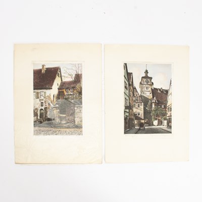 Lot 217 - Pair of European Town Scenes