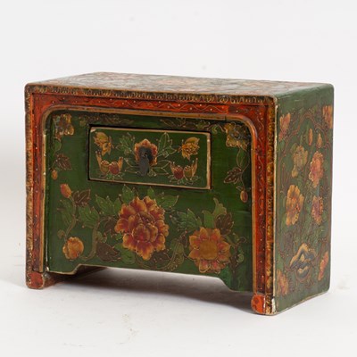Lot 379 - Tibetan Paint Decorated Table Chest