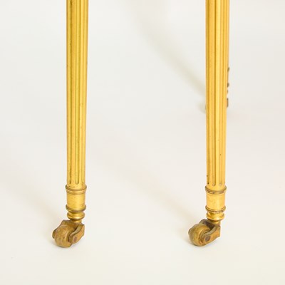 Lot 374 - Pair of Mirrored Brass Two-Tier Tables