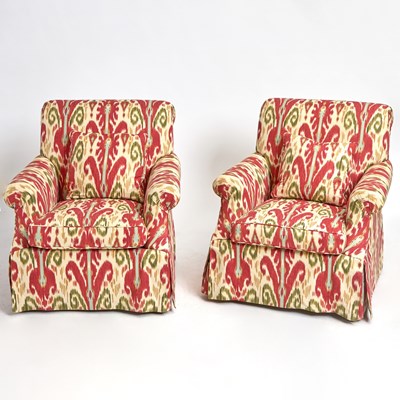 Lot 170 - Pair of Upholstered Club Chairs