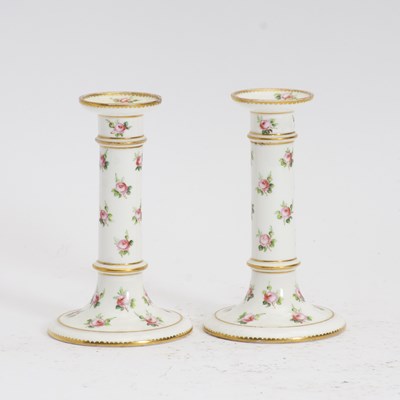 Lot 229 - Pair of Porcelain Candlesticks