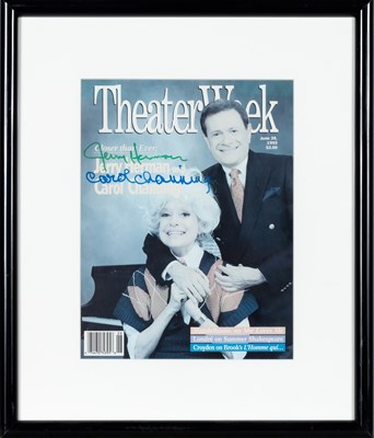 Lot 249 - Includes a Theater Week cover signed Carol Channing and Jerry Herman